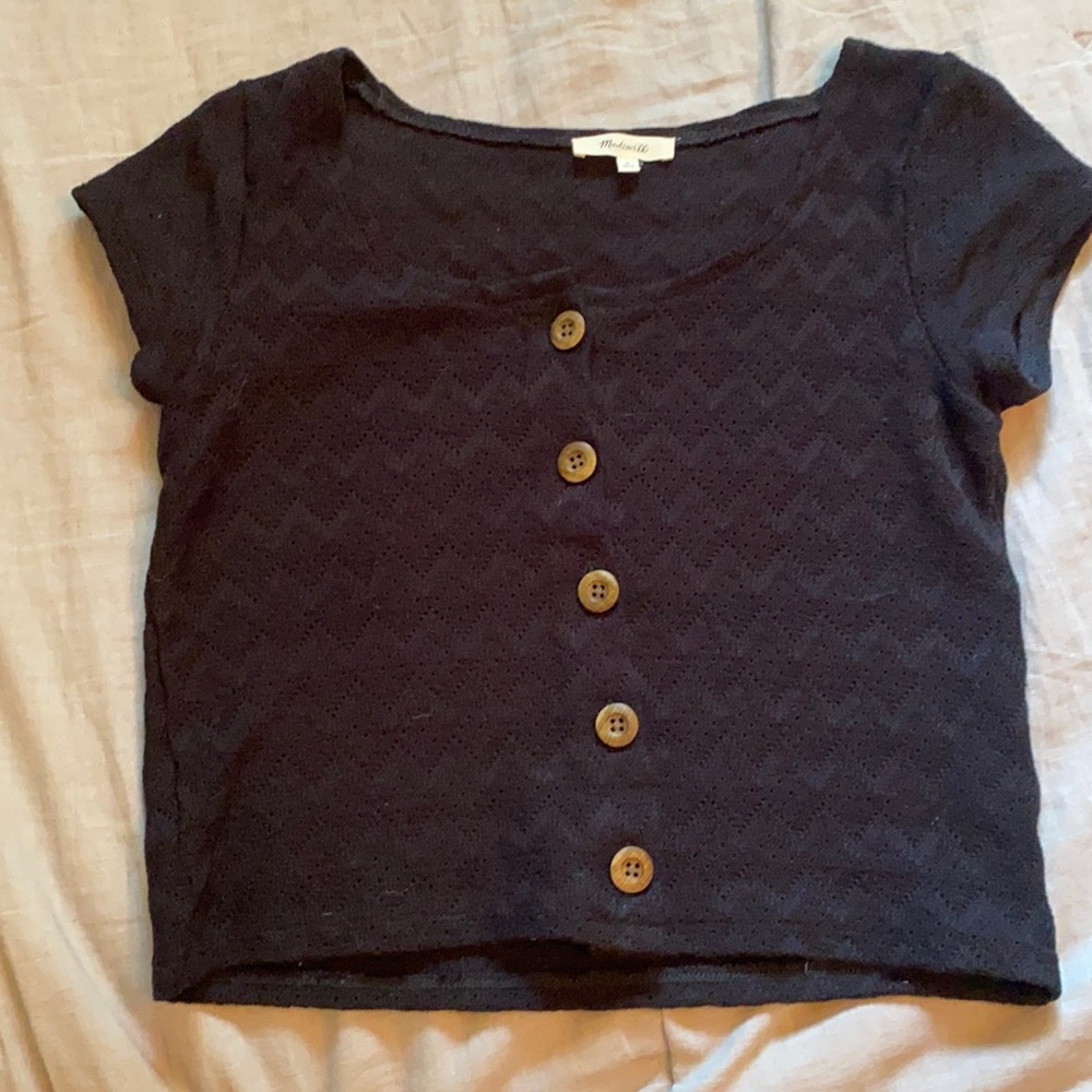 Black button up madewell shirt